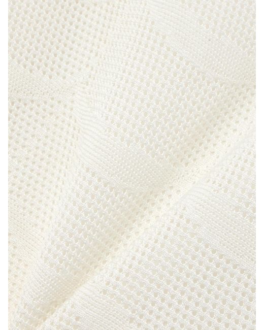 Tom Ford Natural Pointelle-Knit Cotton And Silk-Blend Mini Dress