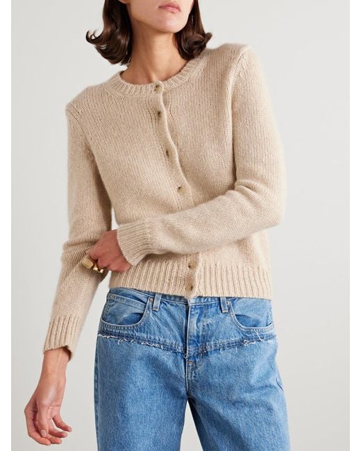 Nili Lotan Natural Saskia Cardigan Aus Kaschmir