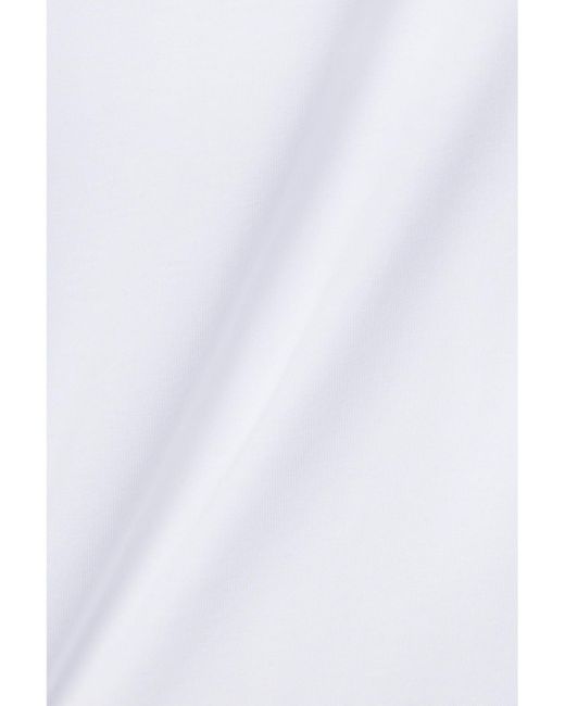 CDLP White Net Sustain Tencel Lyocell And Cotton-Blend T-Shirt