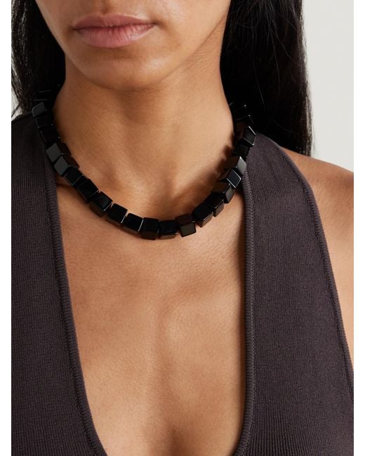 Le Sundial Black Tube Onyx And Collar