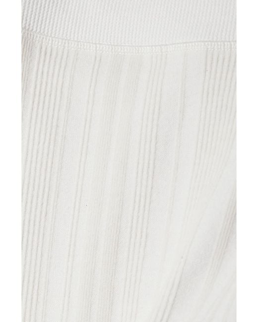 CORDOVA White Sol Ribbed Stretch-Jersey Leggings