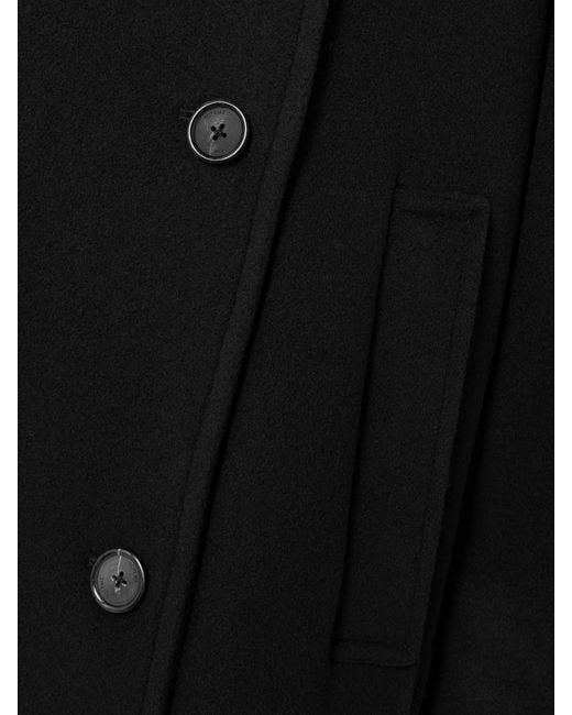 Totême  Black Shield Doppelreihiger Oversized-Mantel Aus Einer Wollmischung