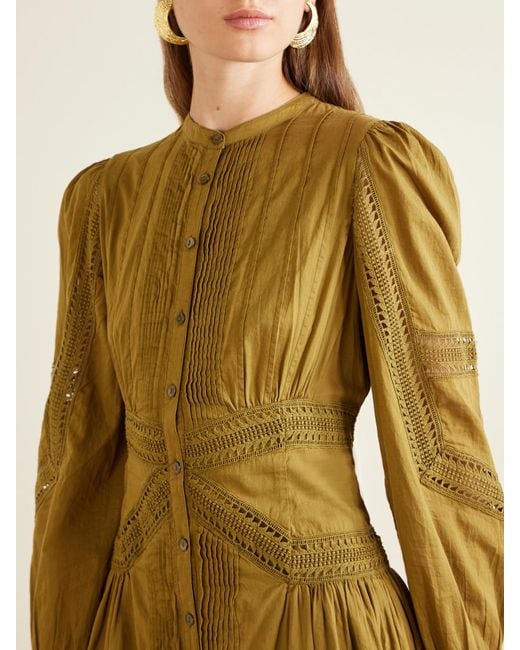 Ulla Johnson Natural Elysia Broderie Anglaise Cotton Mini Dress