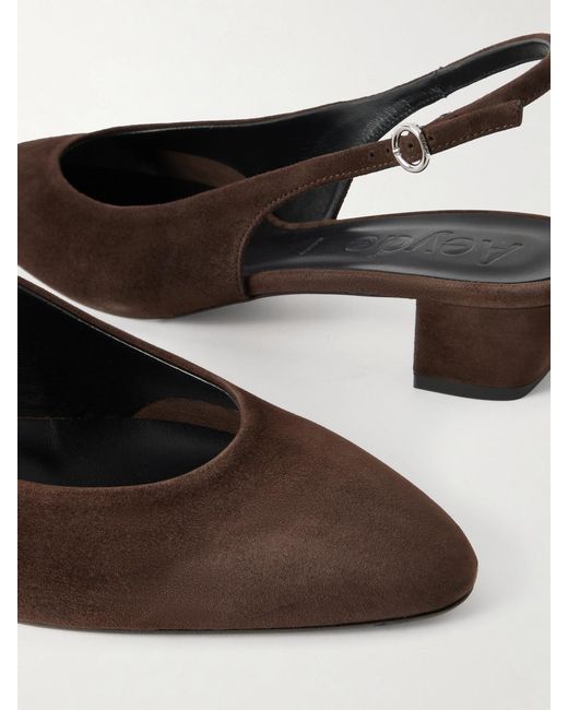 Aeyde Natural Celeste Suede Pumps