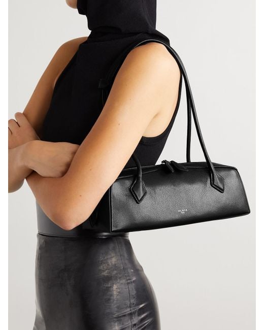 Alaïa Black Le Teckel Textured-Leather Shoulder Bag