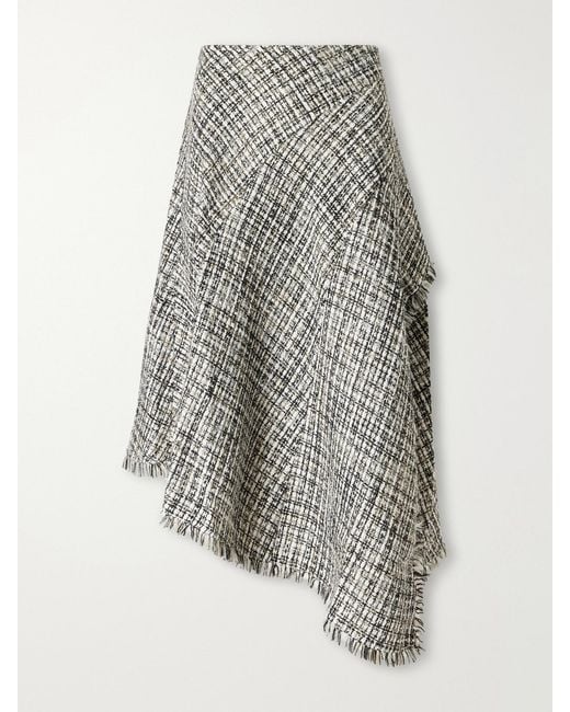 Proenza Schouler White Layne Tweed Midi Skirt