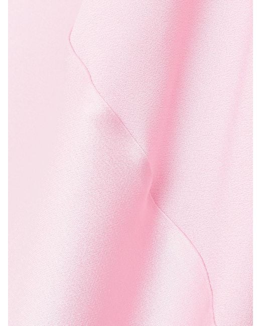 ‎Taller Marmo Pink Olympia Asymmetrische Robe Aus Crêpe Mit Satinbesatz