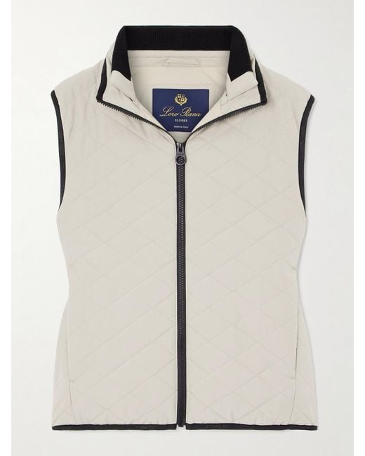 Loro Piana Blue Rocky Steppweste Aus Wattiertem Shell