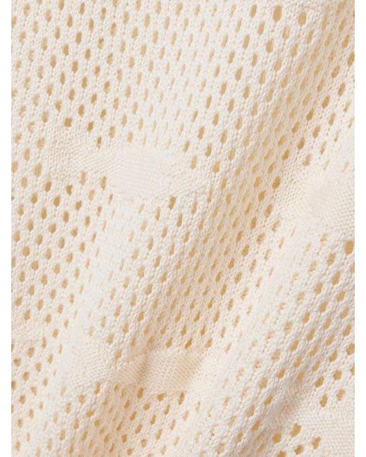 Staud Natural Rio Crocheted Cotton Mini Dress