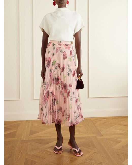 Erdem Red Bloom Micro Velvet Clutch