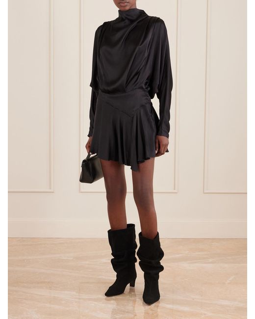 Staud Black Wally Suede Knee Boots