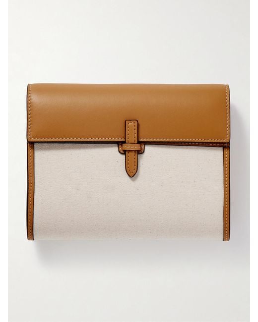 Hunting Season Natural Canvas And Leather Clutch