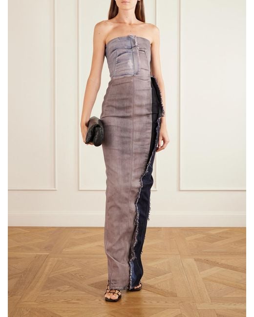 Rick Owens Black Baguette Logo-Debossed Crinkled Leather Clutch