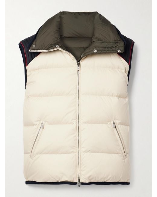 Loro Piana Black Andry Reversible Two-Tone Quilted Shell Down Vest