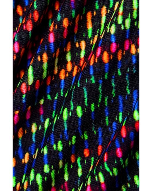 Eres Blue Rayon Printed Stretch Bikini Top