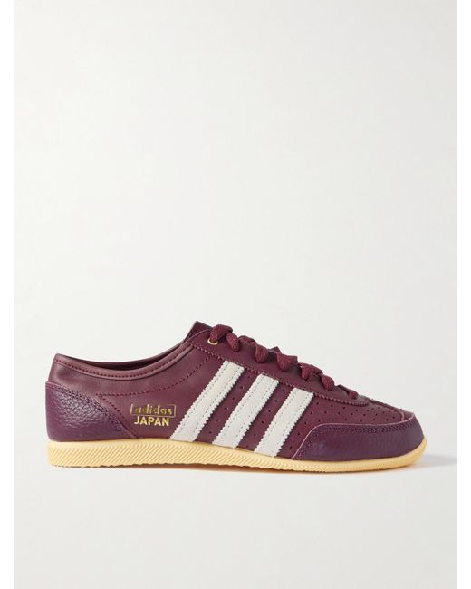 Adidas Originals Purple Japan Decon W Perforated Suede-Trimmed Leather Sneakers