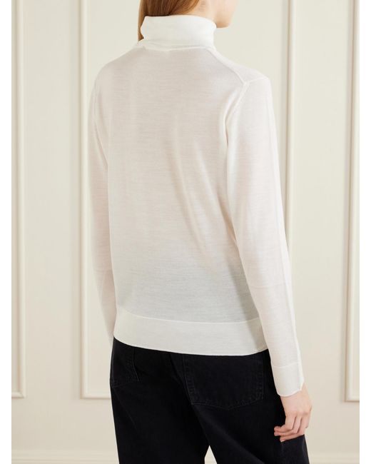 Rohe White Wool And Cashmere-Blend Turtleneck Sweater
