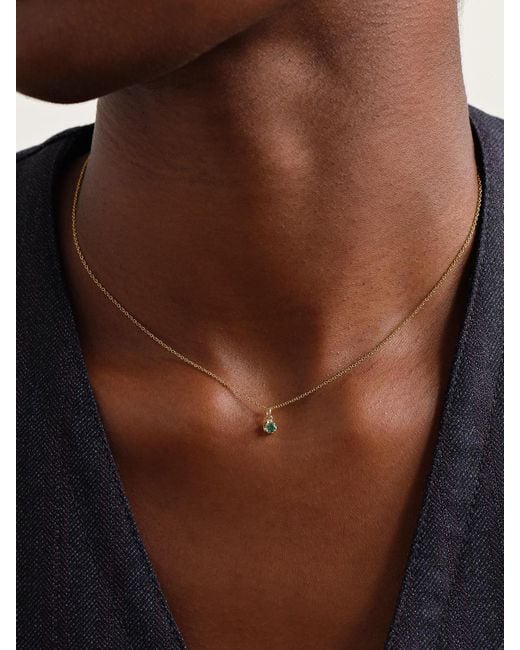 Jennifer Meyer Natural 18-Karat Emerald Necklace