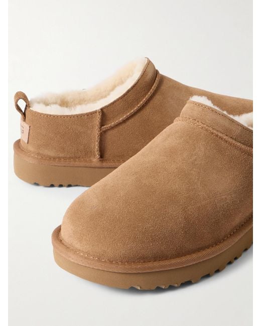 Chaussons De Ville En Peau Lainée Classic Micro Ugg en coloris Brown