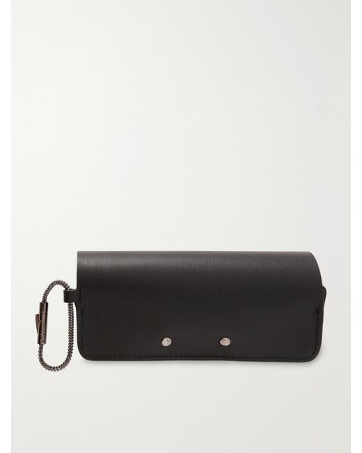 Brunello Cucinelli Black Leather Glasses Case