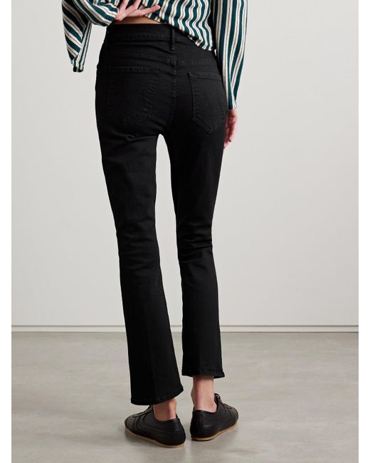 Mother Black The Insider Verkürzte, Hoch Sitzende Bootcut-Jeans
