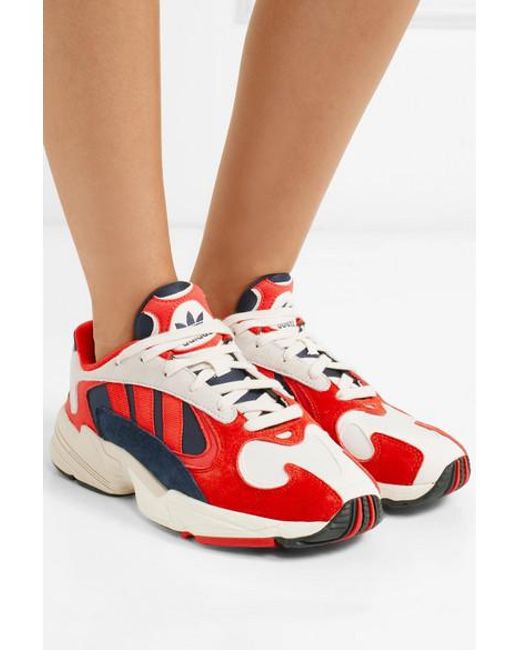 adidas originals red suede yung 1 trainers