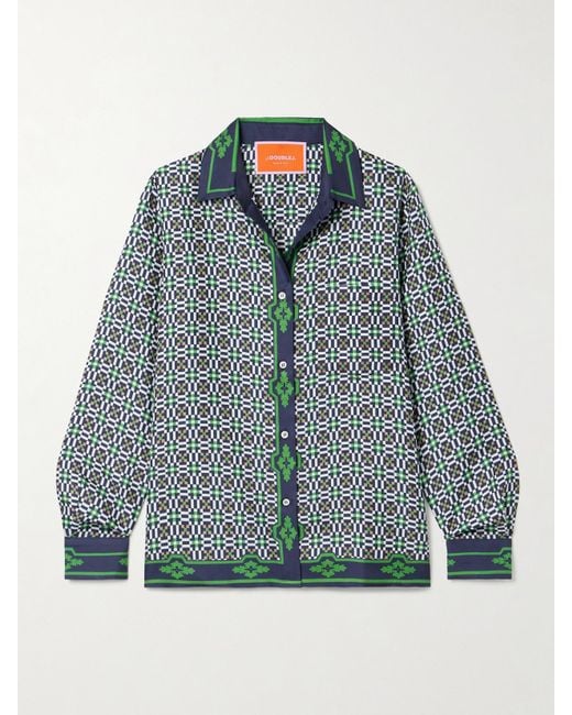 Chemise En Serge De Soie Imprimée Icon Boy LaDoubleJ en coloris Blue