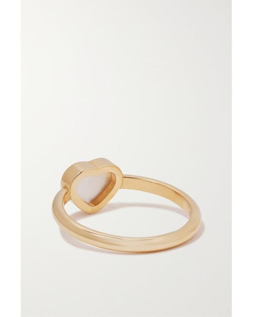 Chopard Natural My Happy Hearts 18-Karat Rose Mother-Of-Pearl Ring