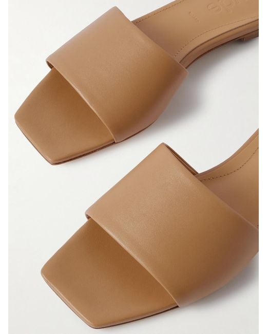 Aeyde White Anna Leather Slides
