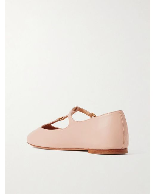 Chloé Pink Marcie Ballerinas Aus Leder Mit Verzierung
