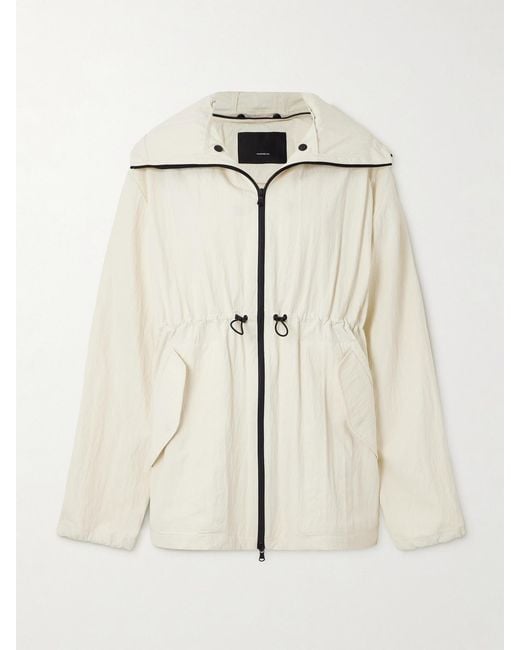 Wardrobe NYC Natural Crinkled-Shell Jacket