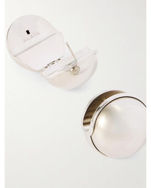 Boucles D'Oreilles En Métal Sphere Alaïa en coloris Metallic