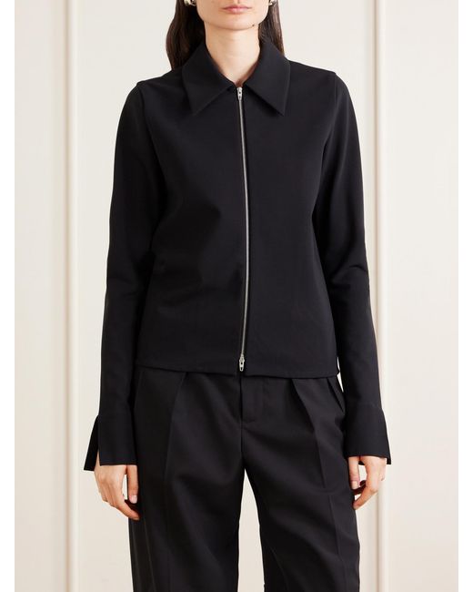 Jil Sander Black Cropped Shell Jacket