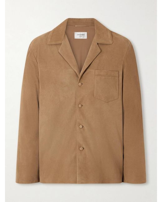 Saint Laurent Natural Suede Shirt