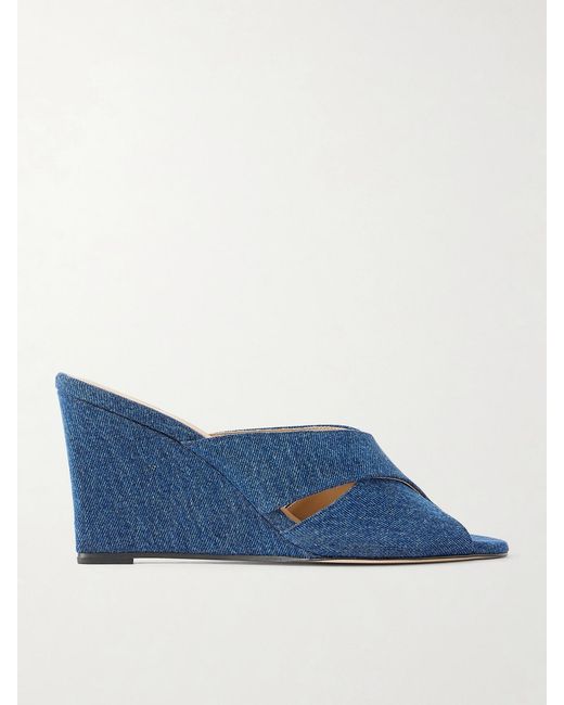 Jamie Haller Blue The Rose Denim Sandals