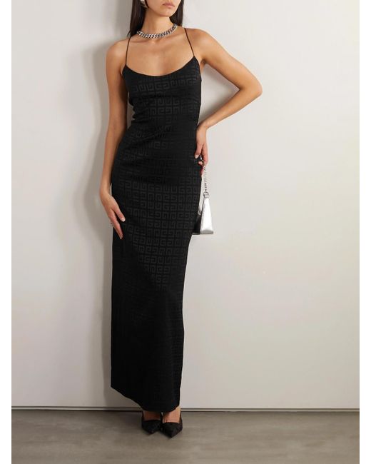 Givenchy Black Jacquard Gown