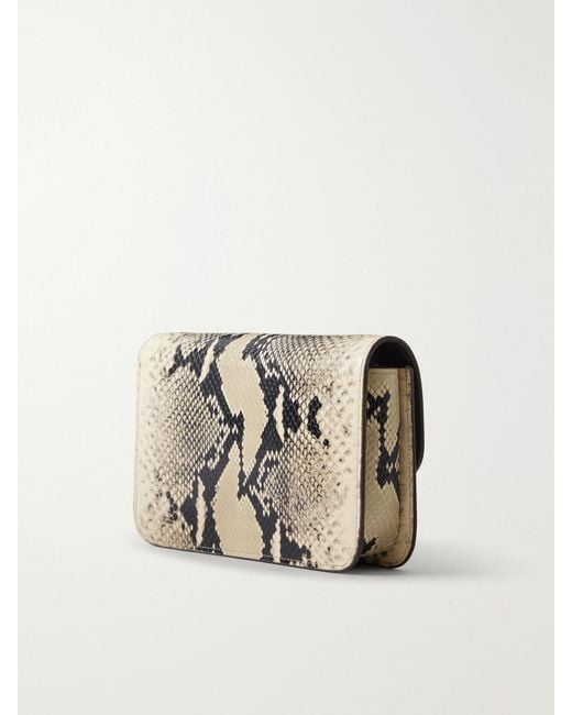 Totême  Natural T-Lock Snake-Effect Leather Shoulder Bag