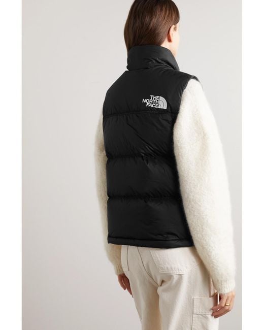 The North Face Black 1996 Retro Nuptse Gesteppte Daunenweste Aus Beschichtetem Ripstop