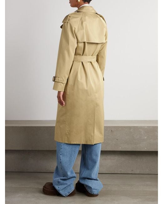 Burberry Natural Castleford Double-Breasted Cotton-Gabardine Trench Coat