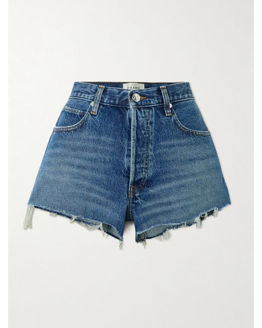 FRAME Blue The Hang Jeansshorts