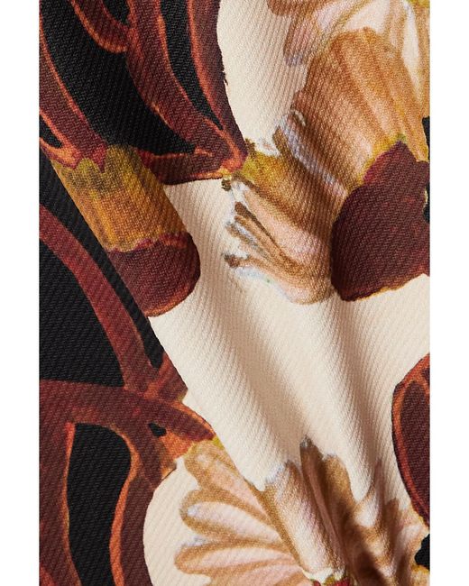 LaDoubleJ Brown Sky Printed Tech-Jersey Leggings