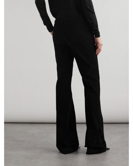 Saint Laurent Black Cotton-Corduroy Bootcut Pants