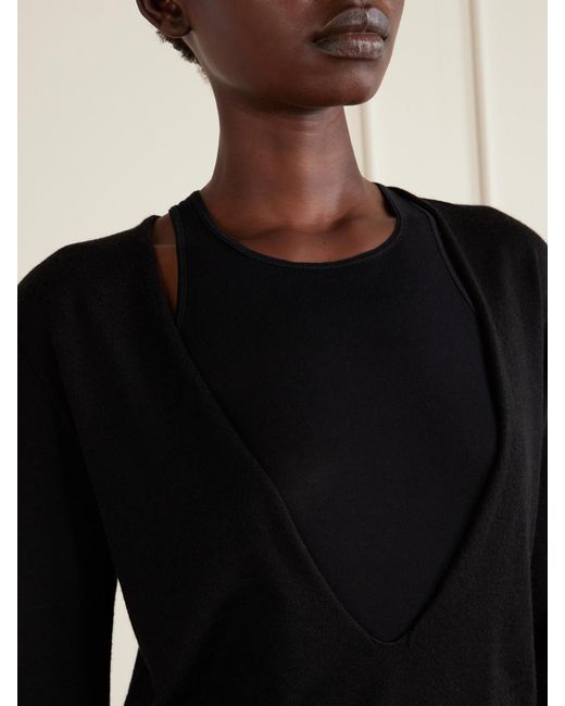 Rick Owens Black Wool Sweater