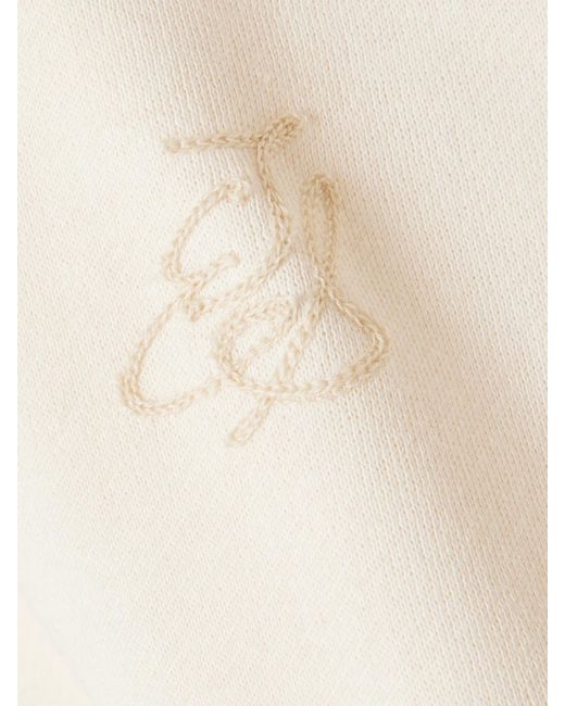 The Elder Statesman Natural Daily Embroidered Cotton And Cashmere-Blend Sweatshirt