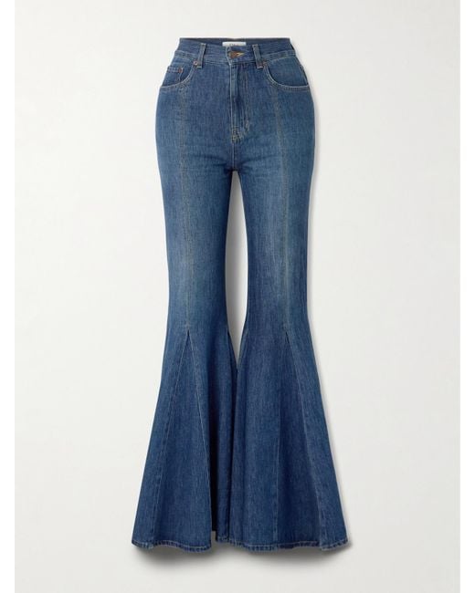 Chloé Blue High-Rise Flared Jeans