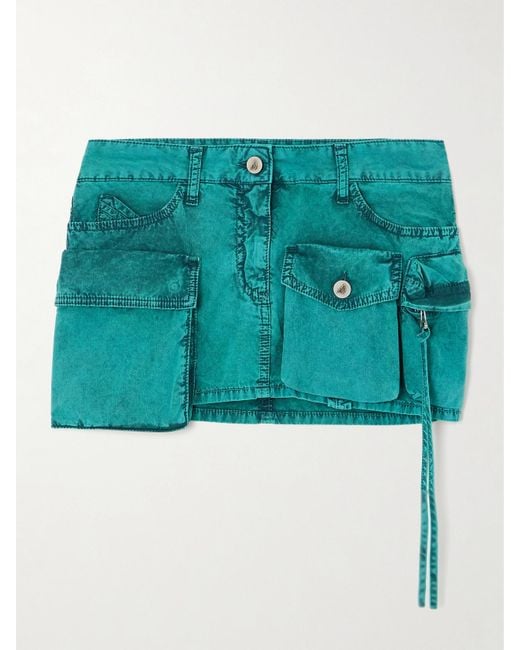 Mini-Jupe En Jean The Attico en coloris Blue