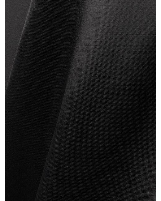 Jil Sander Black Bluse Aus Satin Mit Schluppe