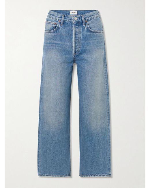 Agolde Blue Ren High-Rise Wide-Leg Jeans