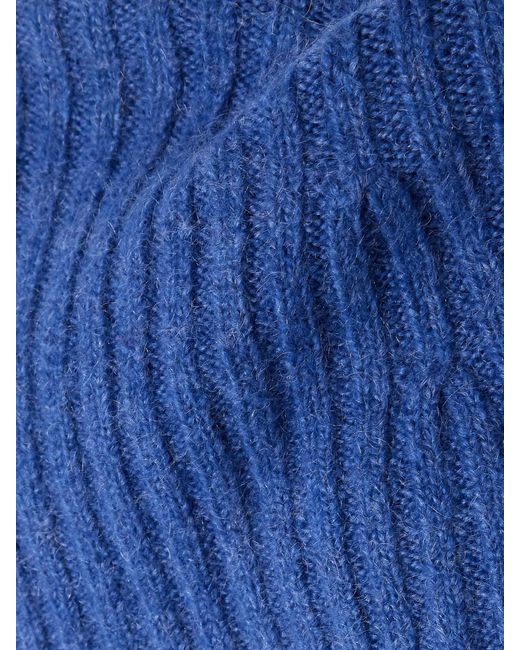 Cult Gaia Blue Grayson Off-The-Shoulder Recycled Knitted Midi Dress