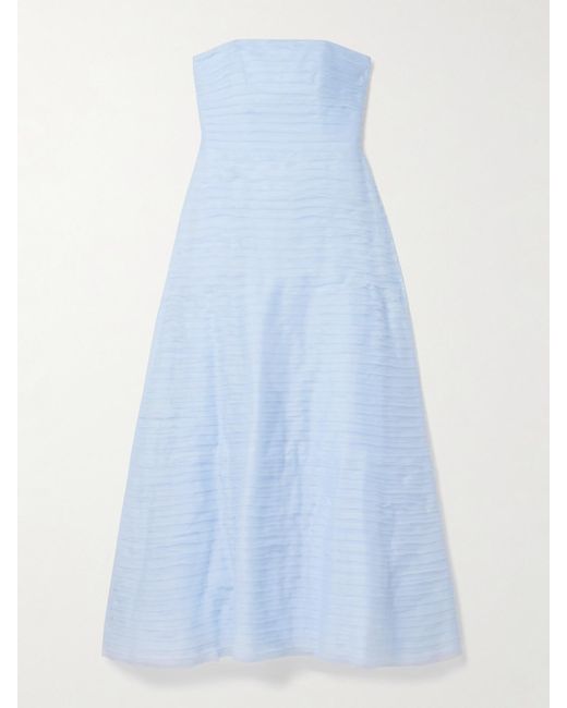 aje soundscape maxi dress blue AJE 'Soundscape' Maxi In Baby Blue – HONEY HIRE BOUTIQUE main image 0